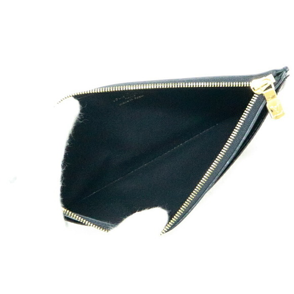 Louis Vuitton Slim Leather Coin Case Card Long Wallet Brown Black - Picture 8 of 9